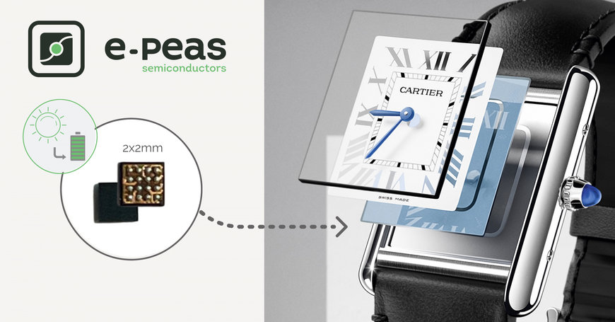 E-PEAS Creates Ultra-Compact Custom Power Management Solution for Cartier’s First Solar Energy Harvesting Watch